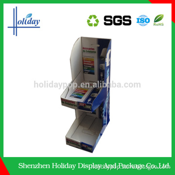 Multi-tier cardboard counter display for bottles